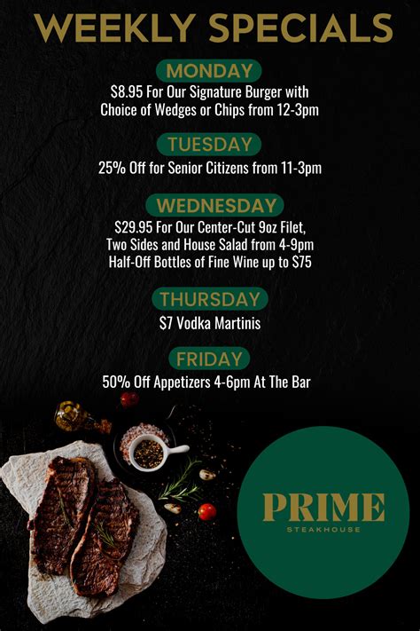prime steakhouse summer specials